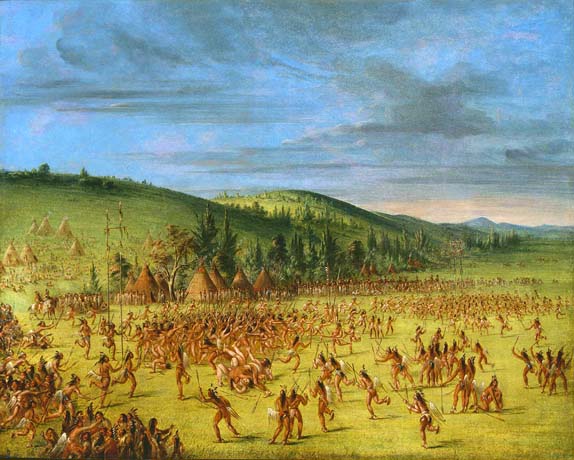Ball-play of the Choctaw, Ball Up: 1848